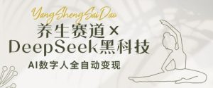健康养生跑道 DeepSeek高科技:AI虚拟数字人自动式转现,新手也可以月入了W-中创网_专注互联网创业,项目资源整合-心诚资源网