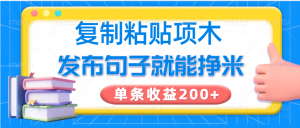 拷贝小程序,公布语句可以赚米,一条盈利200-中创网_专注互联网创业,项目资源整合-心诚资源网