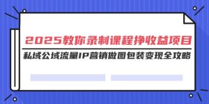(14486期)2025教大家录制课程挣盈利新项目,公域公域流量IP营销推广作图外包装转现攻略大全-中创网_专注互联网创业,项目资源整合-心诚资源网