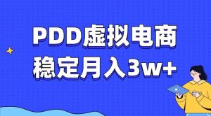 (13801期)PDD虚拟电商教程,稳定月入3w+,最适合普通人的电商项目-中创网_专注互联网创业,项目资源整合-心诚资源网