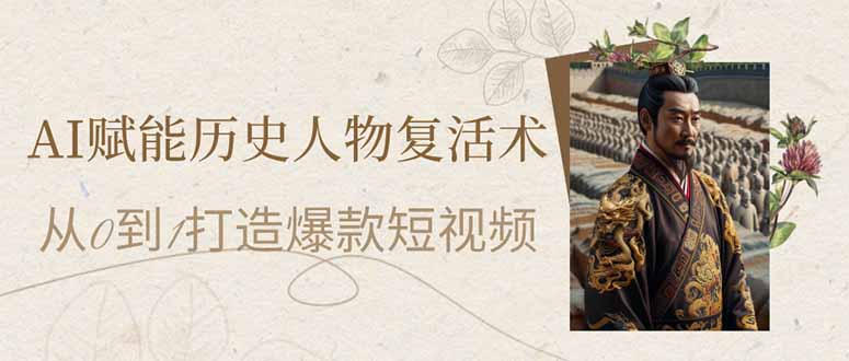 （14311期）AI创变历史名人复活术：从0到1打造出爆款短视频-中创网_专注互联网创业,项目资源整合-心诚资源网