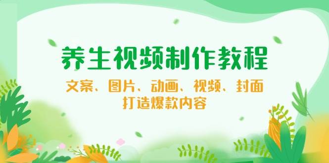 健康养生制作软件教程，创意文案、照片、动漫、短视频、封面图，推出爆款具体内容-中创网_专注互联网创业,项目资源整合-心诚资源网