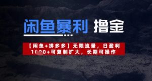 闲鱼平台爆利撸金不限流量,日赢利多张,复制推广扩张,长期性易操作-中创网_专注互联网创业,项目资源整合-心诚资源网