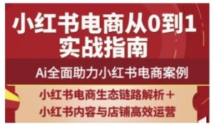 2025小红书电商全链路营销经营，Ai全面助力小红书电商实例-中创网_专注互联网创业,项目资源整合-心诚资源网
