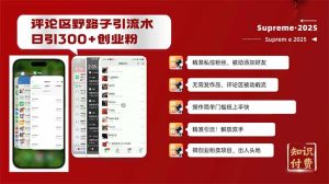 (14139期)发表评论歪门邪道截留自主创业粉新的方法,日处于被动加300 自主创业粉,精准引流方法处于被动加上…-中创网_专注互联网创业,项目资源整合-心诚资源网