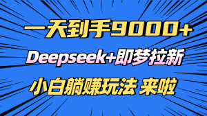 (14371期)日入9000 !Deepseek 即梦拉新,初学者躺着赚钱攻略大全来了!-中创网_专注互联网创业,项目资源整合-心诚资源网