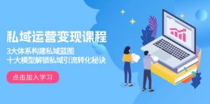 （13953期）私域运营变现课程，3大体系构建私域蓝图，十大模型解锁私域引流转化秘诀-中创网_专注互联网创业,项目资源整合-心诚资源网