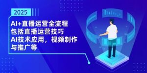 2025AI 抖音运营全过程,包含直播间运营方法,AI关键技术,视频后期制作和推广等-中创网_专注互联网创业,项目资源整合-心诚资源网