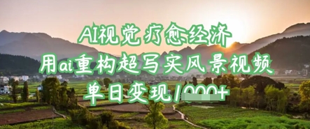 AI视觉效果治愈经济发展：用ai重新构建超写实美景视频，单日转现好几张-中创网_专注互联网创业,项目资源整合-心诚资源网