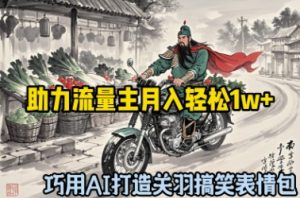 妙用AI打造出关云长搞笑表情包，助推微信流量主月入轻轻松松1w-中创网_专注互联网创业,项目资源整合-心诚资源网