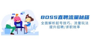 BOSS直聘网总流量秘笈,深度剖析养号方法、总流量游戏玩法,提高招骋/应聘求职高效率-中创网_专注互联网创业,项目资源整合-心诚资源网