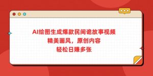AI制图形成爆品民俗诡故事短视频,精致风格,优质内容,轻轻松松日入好几张-中创网_专注互联网创业,项目资源整合-心诚资源网