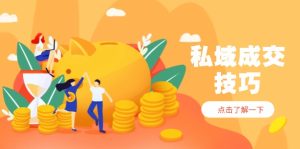 （14601期）私域成交技巧，帮你从入门到精通，破解四大痛点，快速变现，轻松收钱-中创网_专注互联网创业,项目资源整合-心诚资源网