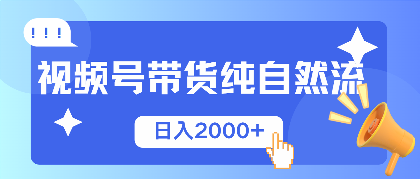 （13998期）视频号带货，纯自然流，起号简单，爆率高轻松日入2000+-中创网_专注互联网创业,项目资源整合-心诚资源网