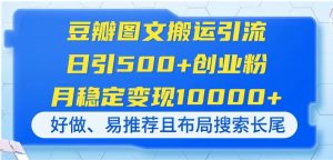 （14323期）豆瓣网图文并茂运送引流方法，日引500 自主创业粉，月平稳转现10000 ，好做、易强烈推荐且…-中创网_专注互联网创业,项目资源整合-心诚资源网