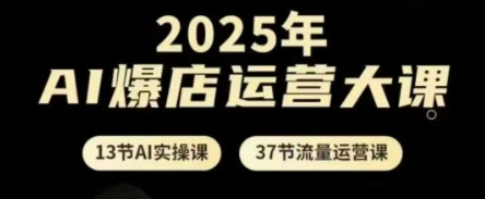 2025年AI爆店运营大课，13节AI实操课+37节流量运营课-中创网_专注互联网创业,项目资源整合-心诚资源网