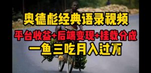 奥德彪经典语句搞好一条内容分发全网平台，服务平台盈利 后面转现 初始化程序流程，一鱼三吃多种转现-中创网_专注互联网创业,项目资源整合-心诚资源网