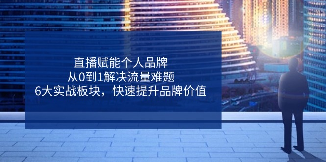 （14365期）直播间创变个人ip，从0到1处理总流量难点，6大实战演练版块，迅速提升品牌形象-中创网_专注互联网创业,项目资源整合-心诚资源网