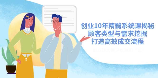 自主创业10年精粹系统软件课揭密，顾客类型与需求挖掘，打造高效交易量步骤-中创网_专注互联网创业,项目资源整合-心诚资源网