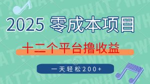 （14302期）2025年零成本新项目，十二个服务平台撸盈利，运单号一天轻轻松松200-中创网_专注互联网创业,项目资源整合-心诚资源网