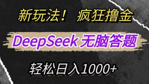 (14428期)新模式!运用DeepSeek,拷贝,没脑子简易解题,玩命撸新渠道盈利,轻…-中创网_专注互联网创业,项目资源整合-心诚资源网
