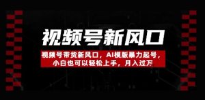 视频号带货新风口，AI模版暴力起号，小白也可以轻松上手，月入过W-中创网_专注互联网创业,项目资源整合-心诚资源网