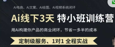 AI实战培训第20-21期线下推广，0基本家庭保姆级实例教程，3月全新梳理，营销获客、降低成本、打造出超级个体-中创网_专注互联网创业,项目资源整合-心诚资源网