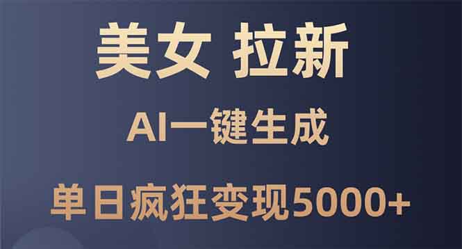 （13866期）美女暴力拉新，通过AI一键生成，单日疯狂变现5000+，纯小白一学就会！-中创网_专注互联网创业,项目资源整合-心诚资源网