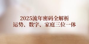 （14466期）2025岁月登陆密码全面解析，运程、数据、家中三位一体-中创网_专注互联网创业,项目资源整合-心诚资源网