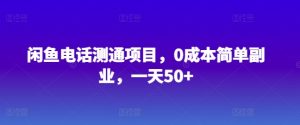 闲鱼平台手机测通新项目,0成本费简易第二职业,一天50-中创网_专注互联网创业,项目资源整合-心诚资源网