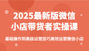 2025最新版微信小商店卖货者实操课，基本操作到高级运营方法高效管理微小店-中创网_专注互联网创业,项目资源整合-心诚资源网