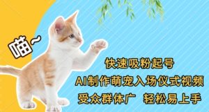 快速吸粉养号,AI制做萌宝入场仪式短视频,受众人群广,轻轻松松上手快-中创网_专注互联网创业,项目资源整合-心诚资源网