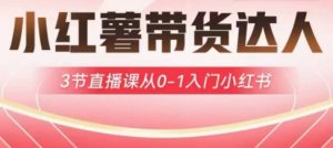小红书主播带货启航计划,3节视频课堂从0-1新手入门小红书的-中创网_专注互联网创业,项目资源整合-心诚资源网