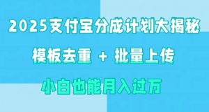 2025支付宝钱包分为方案大曝光 模版去重复 批量采集 新手也可以月入了w-中创网_专注互联网创业,项目资源整合-心诚资源网