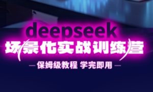 DeepSeek场景化实战训练营,保姆级教程,学完即用,手把手教你用DeepSeek提升效率-中创网_专注互联网创业,项目资源整合-心诚资源网