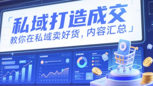 公域打造出交易量，教大家在公域卖出去货，具体内容归纳-中创网_专注互联网创业,项目资源整合-心诚资源网
