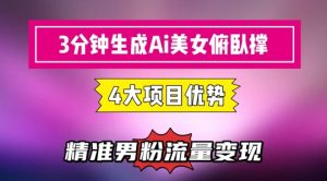 3分钟左右形成AI漂亮美女平板支撑小视频：轻轻松松养号，精确数据流量变现神器-中创网_专注互联网创业,项目资源整合-心诚资源网