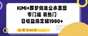 KiMi 即梦做关二爷水墨图，零门槛 易受欢迎，日收益稳定多张-中创网_专注互联网创业,项目资源整合-心诚资源网