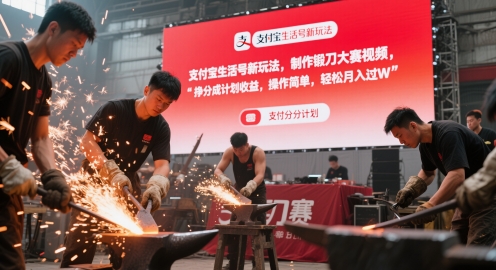 支付宝生活号新模式，制做锻刀大赛短视频，挣分为方案盈利，使用方便，轻轻松松月入了W-中创网_专注互联网创业,项目资源整合-心诚资源网