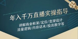 年入千万直播间实际操作具体指导：解读商业服务架构/精准定位/转现设计方案/总流量逻辑性/具体内容销售话术/等-中创网_专注互联网创业,项目资源整合-心诚资源网