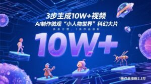 3步形成10W 短视频，AI制做外部经济“平凡人全球”科幻片，一条条万赞，1条著作增粉2.3W-中创网_专注互联网创业,项目资源整合-心诚资源网