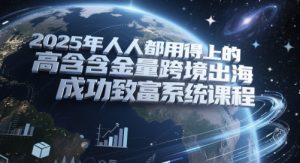 2025年每个人都用得上的高认可度跨境出海取得成功发家致富系统课程-中创网_专注互联网创业,项目资源整合-心诚资源网