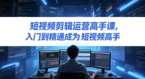 短视频剪辑运营高手课，入门到精通变成短视频高手-中创网_专注互联网创业,项目资源整合-心诚资源网