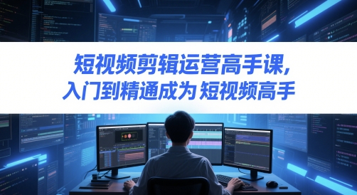 短视频剪辑运营高手课，入门到精通变成短视频高手-中创网_专注互联网创业,项目资源整合-心诚资源网