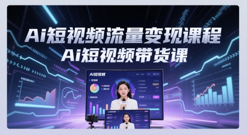 Ai自媒体流量转现课程内容，Ai短视频卖货课-中创网_专注互联网创业,项目资源整合-心诚资源网