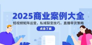 2025商业案例大全，短视频矩阵运营，私域裂变技巧，直播带货策略-中创网_专注互联网创业,项目资源整合-心诚资源网