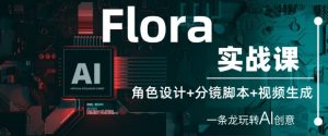 Flora实战演练课:角色设计 分镜脚本 视频生成,一条龙轻松玩AI艺术创意-中创网_专注互联网创业,项目资源整合-心诚资源网