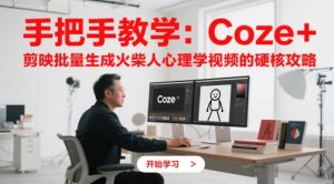 一对一教学：Coze   剪辑软件批量生成火材人心理学视频的强势攻略大全-中创网_专注互联网创业,项目资源整合-心诚资源网
