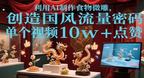 运用AI烹饪食物微刻，造就国韵总流量登陆密码，单独短视频10w 关注点赞-中创网_专注互联网创业,项目资源整合-心诚资源网