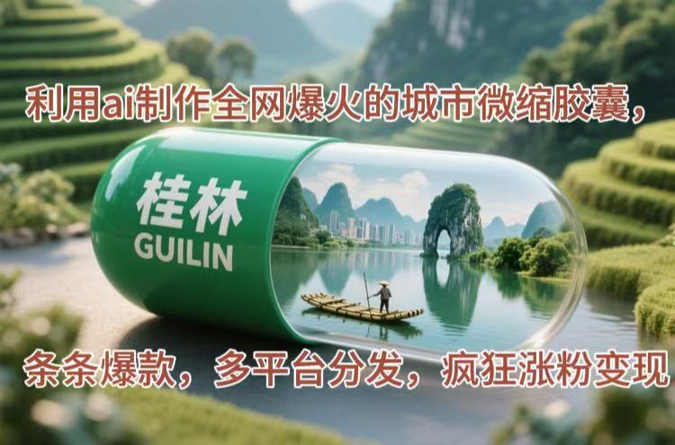 （14704期）运用ai制做各大网站爆红的大城市微型胶襄，一条条爆品，多平台分发，玩命增粉转现-中创网_专注互联网创业,项目资源整合-心诚资源网